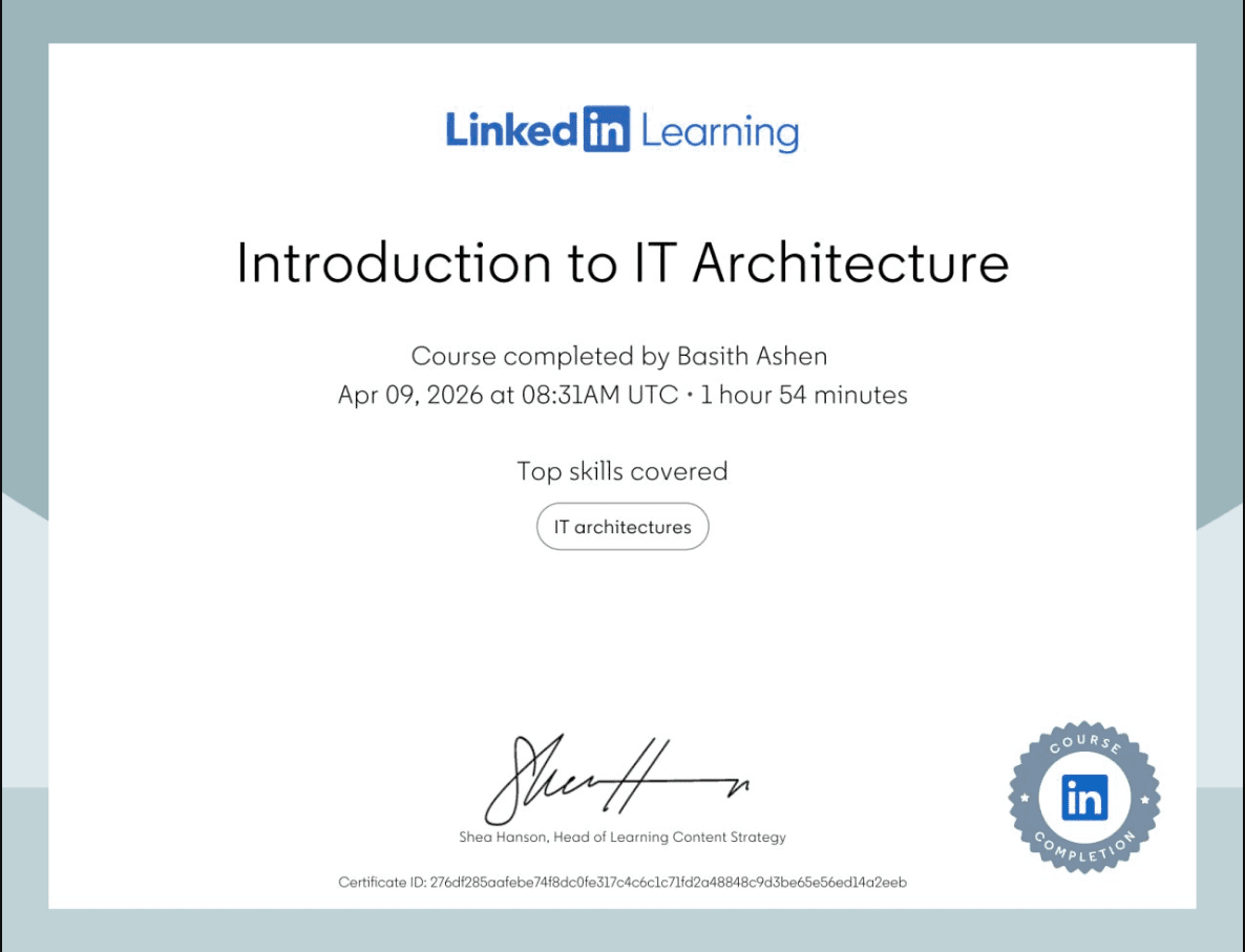 Introduction to IT Architecture